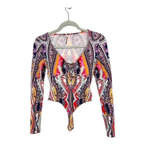 Free people boho colorful bodysuit - Picture 1 of 9